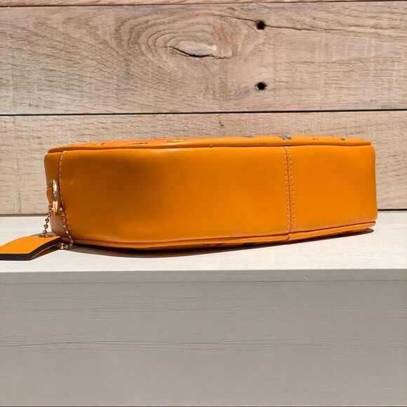 Coach Mini Jamie Camera Bag In Orange With Mini Vintage Rose Print NWT - Picture 11 of 14